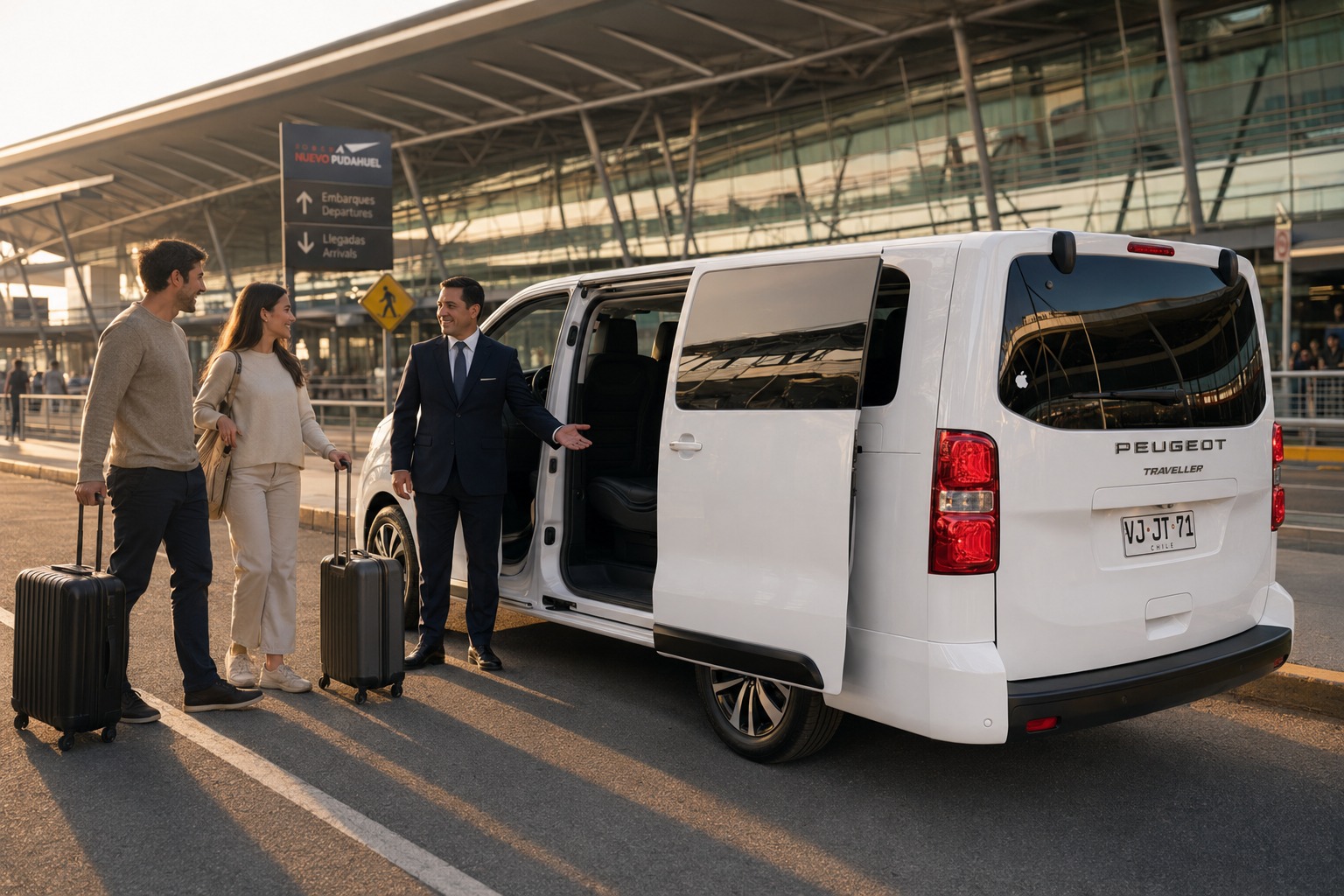 Transfer privado de GIANECTOUR en el Aeropuerto de Santiago